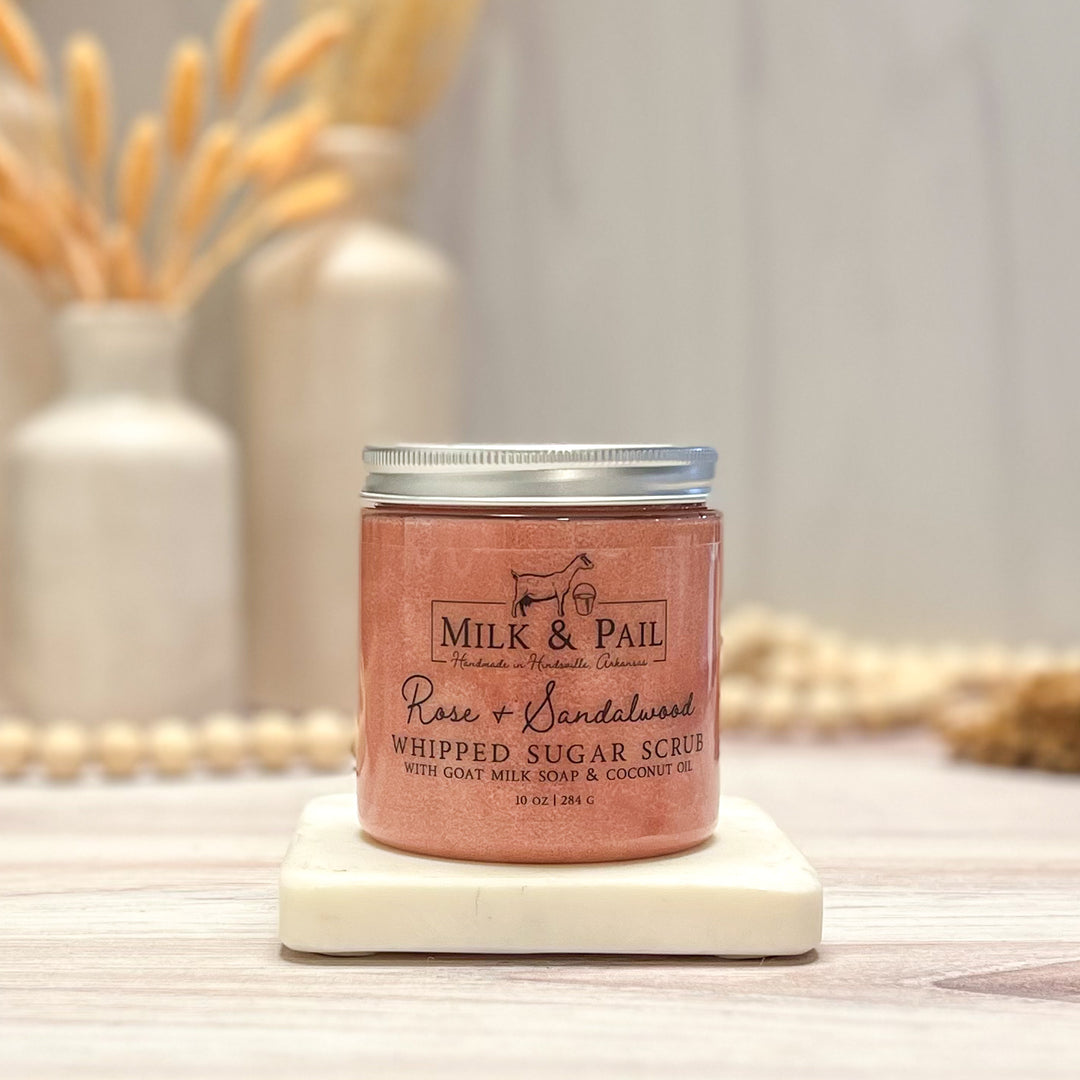 Rose and Sandalwood Whipped Sugar Scrub
