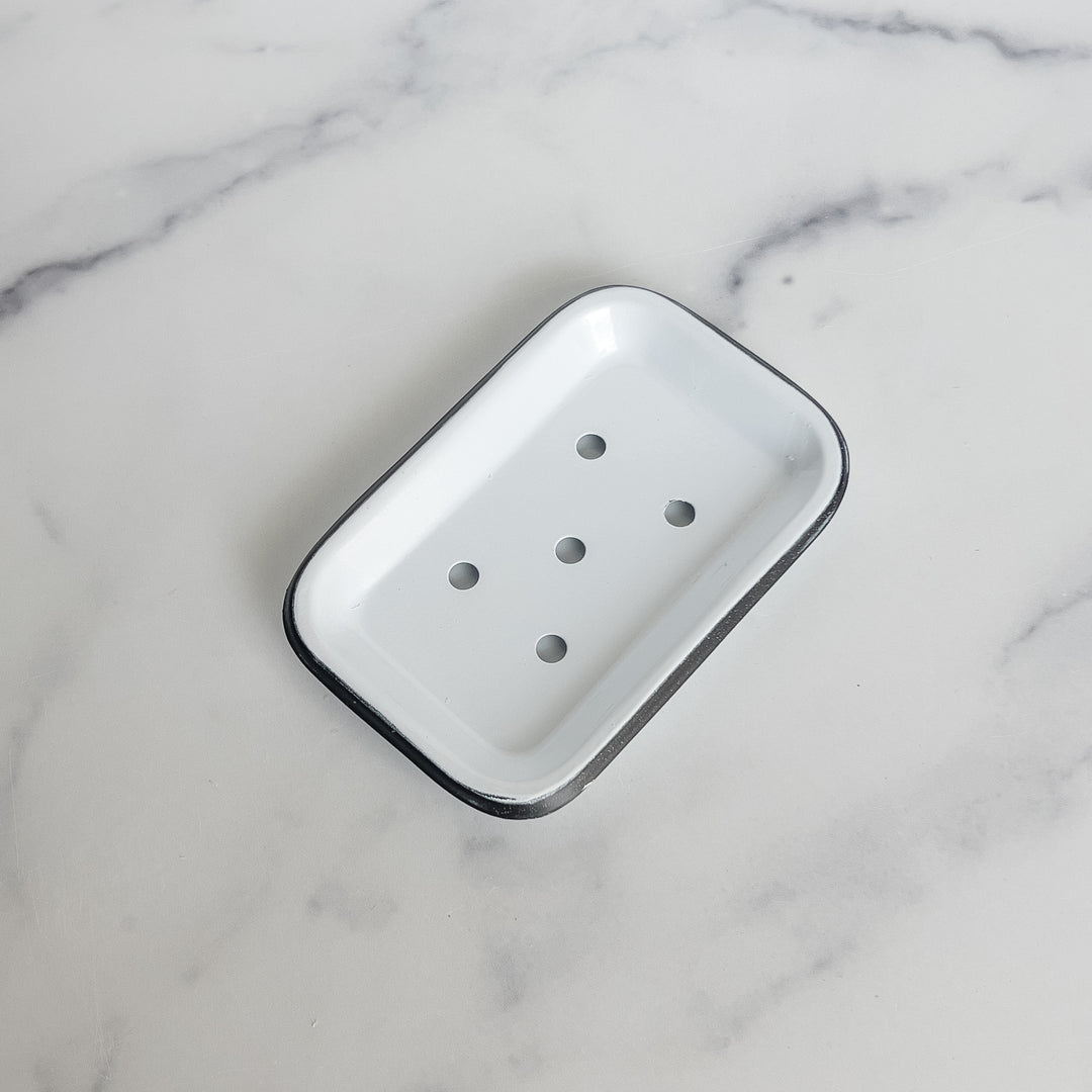 White Enamel Soap Dish