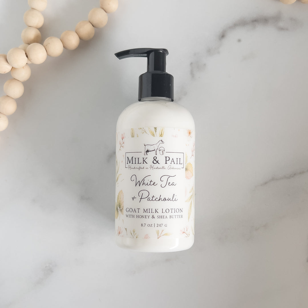 White Tea &amp; Patchouli Goat Milk Lotion