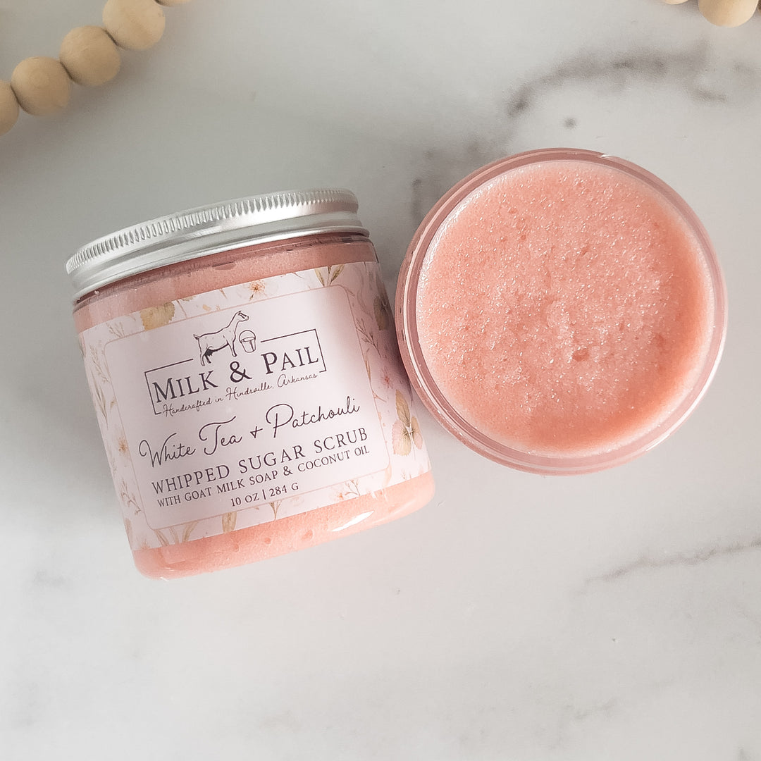 White Tea &amp; Patchouli Whipped Sugar Scrub
