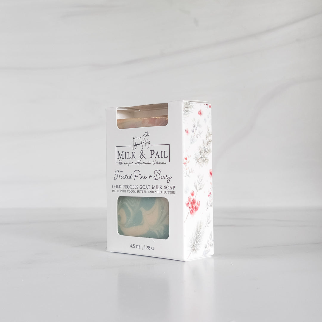 Frosted Pine &amp; Berry Goat Milk Soap