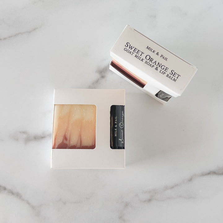 Orange Gift Set - Goat Milk Soap + Lip Balm