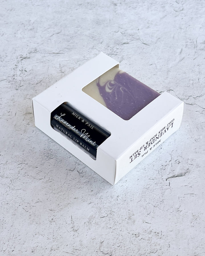 Lavender Set - Goat Milk Soap + Lip Balm