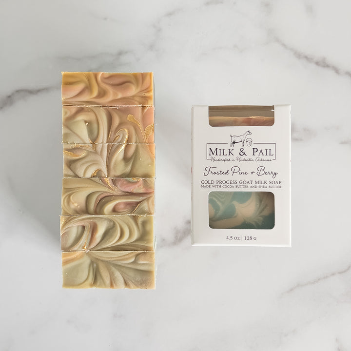Frosted Pine &amp; Berry Goat Milk Soap