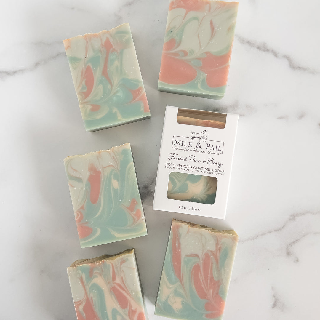 Frosted Pine &amp; Berry Goat Milk Soap