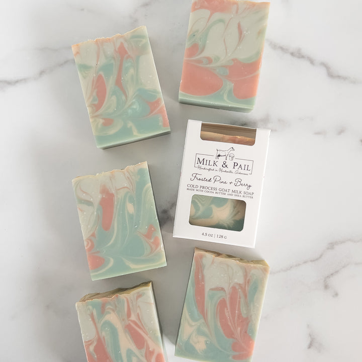 Frosted Pine &amp; Berry Goat Milk Soap