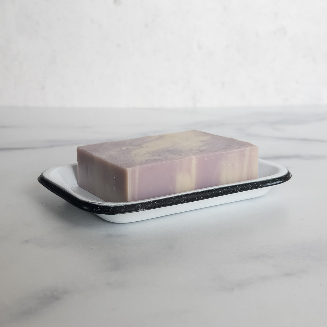 White Enamel Soap Dish